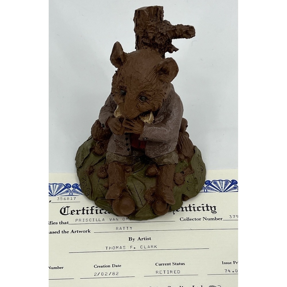 Tom Clark Rat Wind In The Willows Gnome Edition 87 with COA 1983